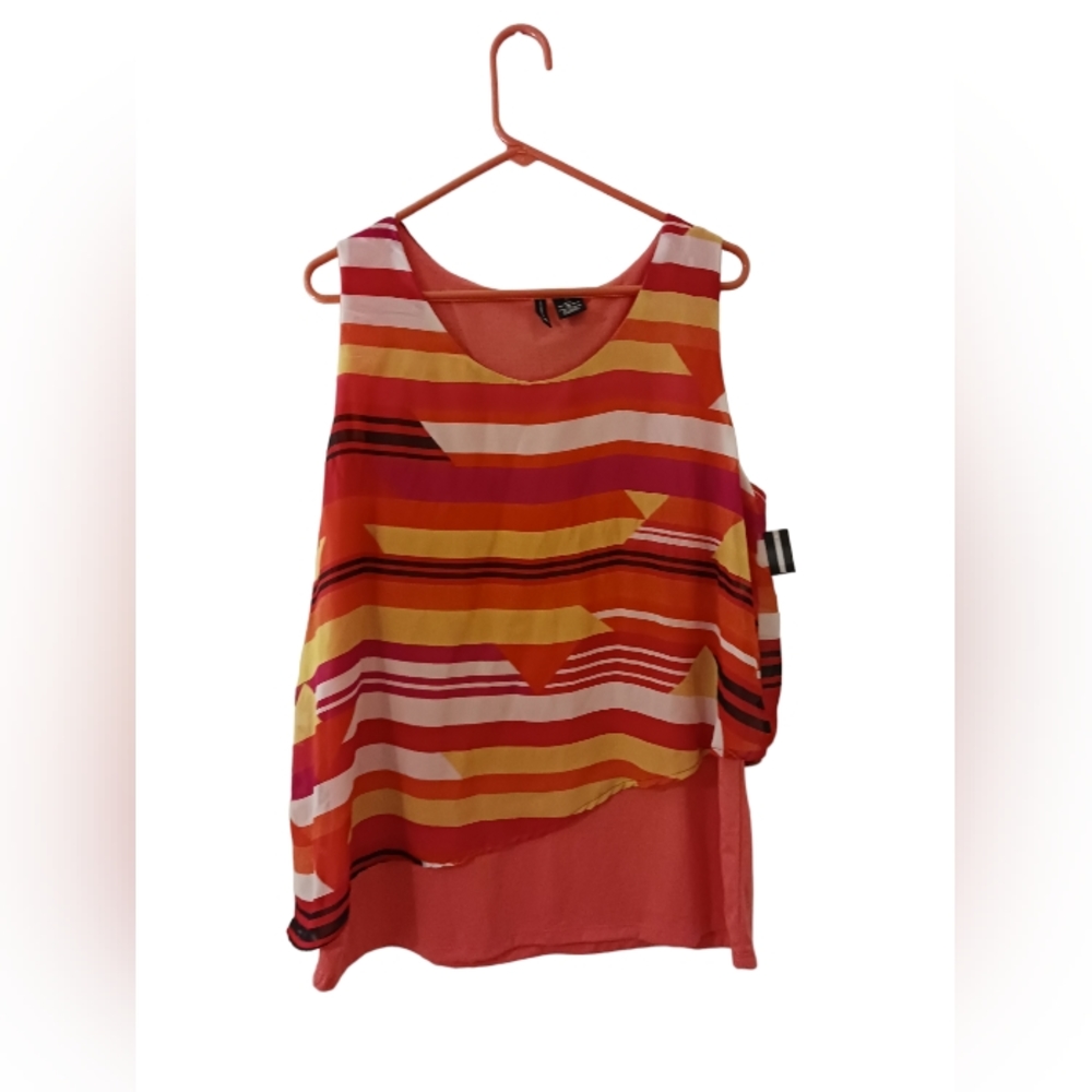 New Directions Multi Color Pattern‎ Camisole Size XL